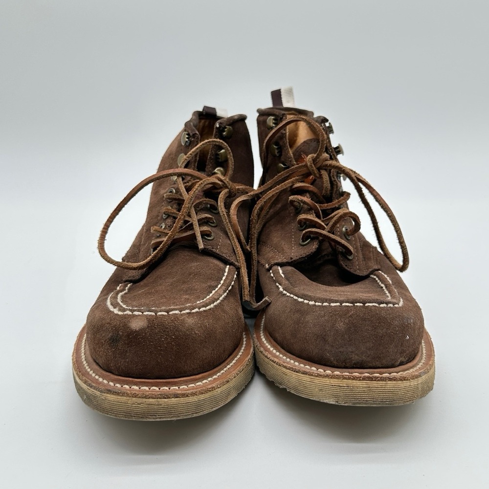 Coach Suede Derek Hiking Boots Brown‎ Leather Lace Up Moc Toe Chukka Mens 9M - Picture 7 of 14